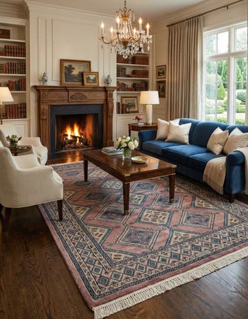 5' 2 x 7' 6 Hand Knotted Bokhara Oriental Rug