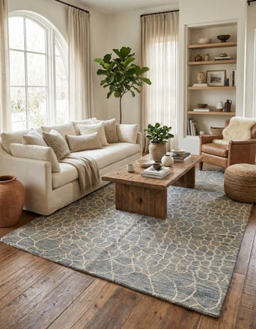 5' 5 x 7' 10 Hand Knotted Moroccan Wool Rug
