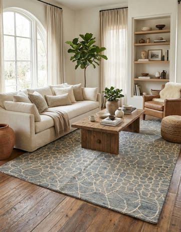 5' 5 x 7' 10 Hand Knotted Moroccan Wool Rug