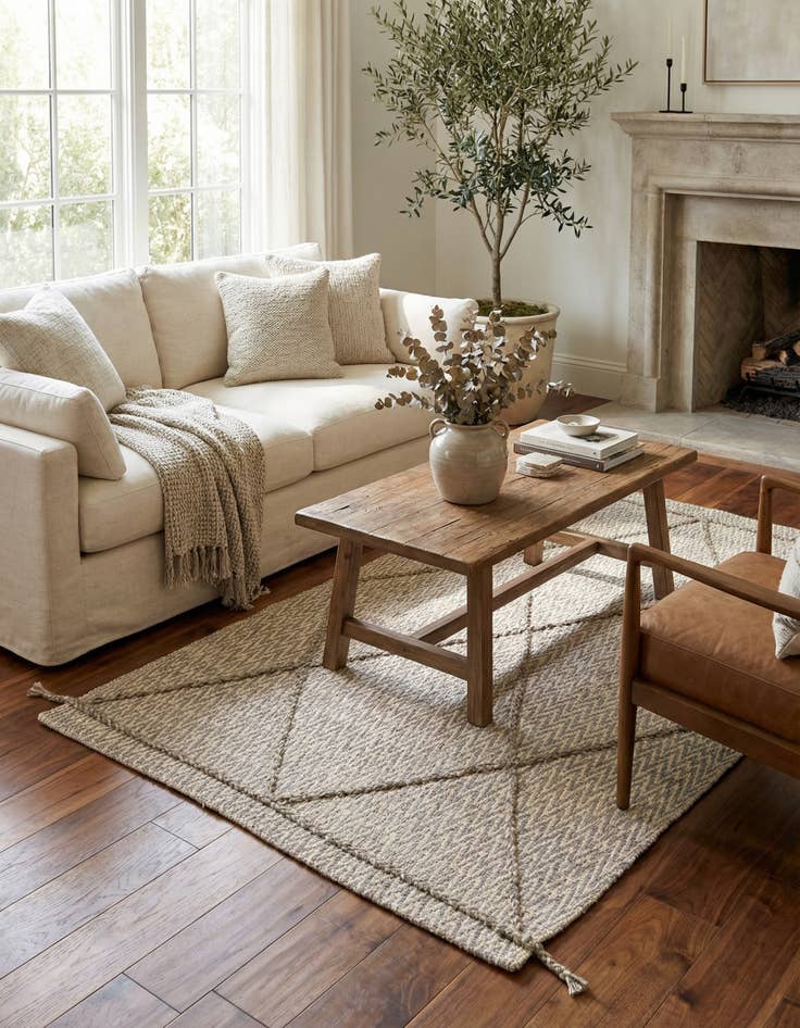 Detail image of 3' 9 x 6' 1  Hand Knotted Darya Wool Rug