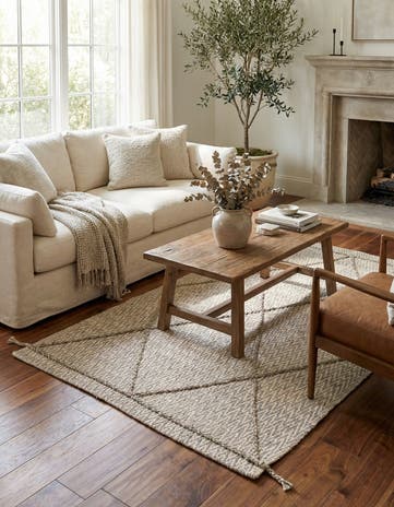 3' 9 x 6' 1 Hand Knotted Darya Wool Rug