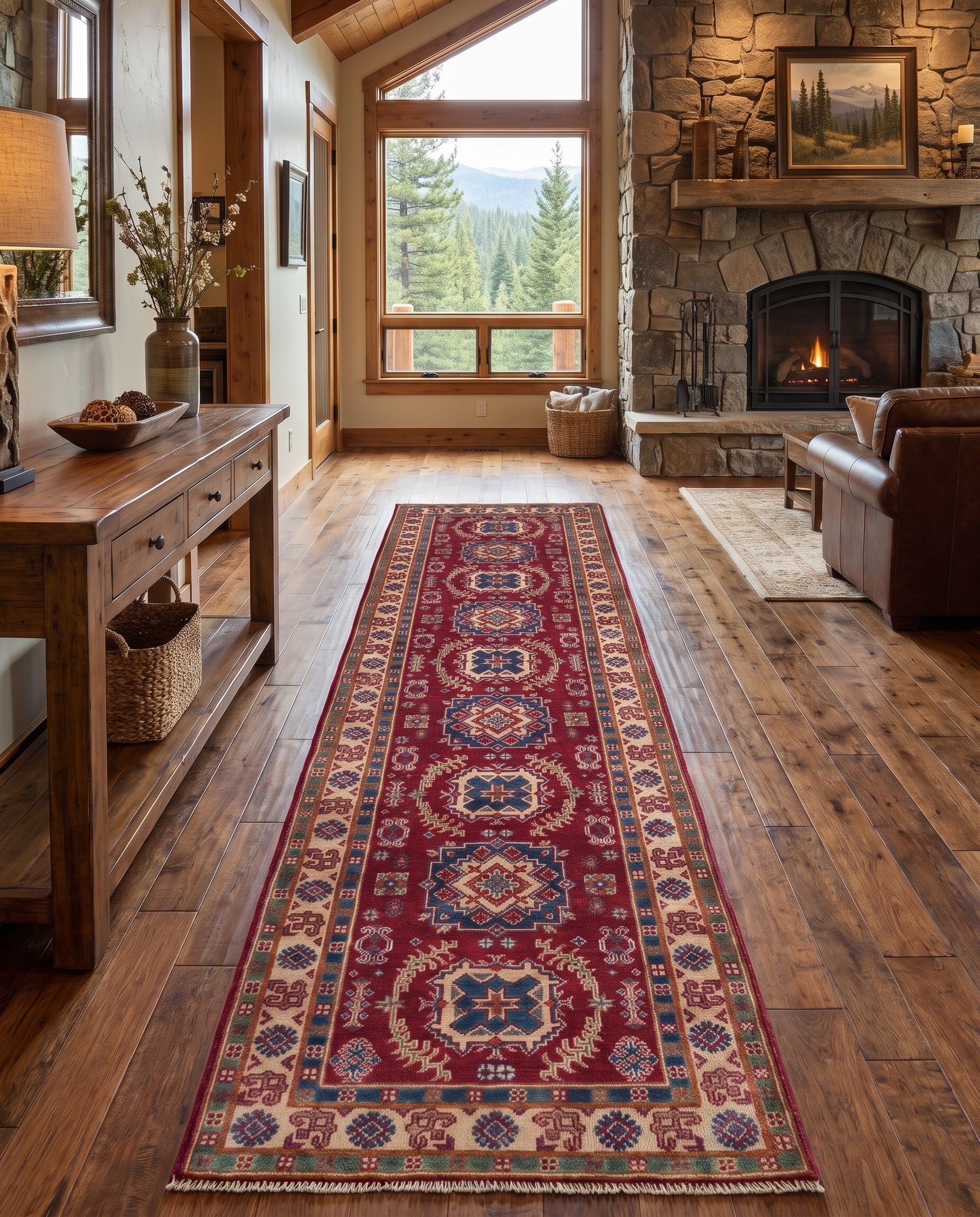 Detail image 3 of 11: 2' 11 x 9' 11 Hand Knotted Kazak Runner Rug