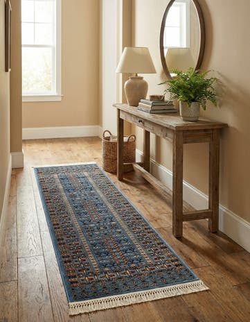 Blue Bokhara Runner Rug