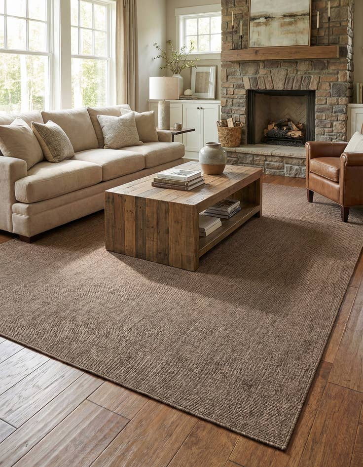 Detail image of 9' x 12'  Washable Solid Indoor / Outdoor Rug