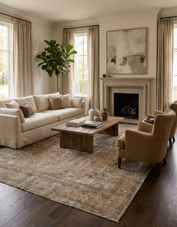 Detail image of 9' 7 x 12' 4  Hand Knotted Ultra Vintage Persian Wool Rug