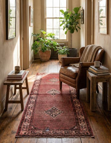 3' 5 x 9' 2 Hand Knotted Ultra Vintage Persian Wool Runner Rug
