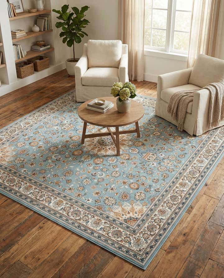 10' x 10' Easy-Clean Traditional Indoor / Outdoor Square Rug