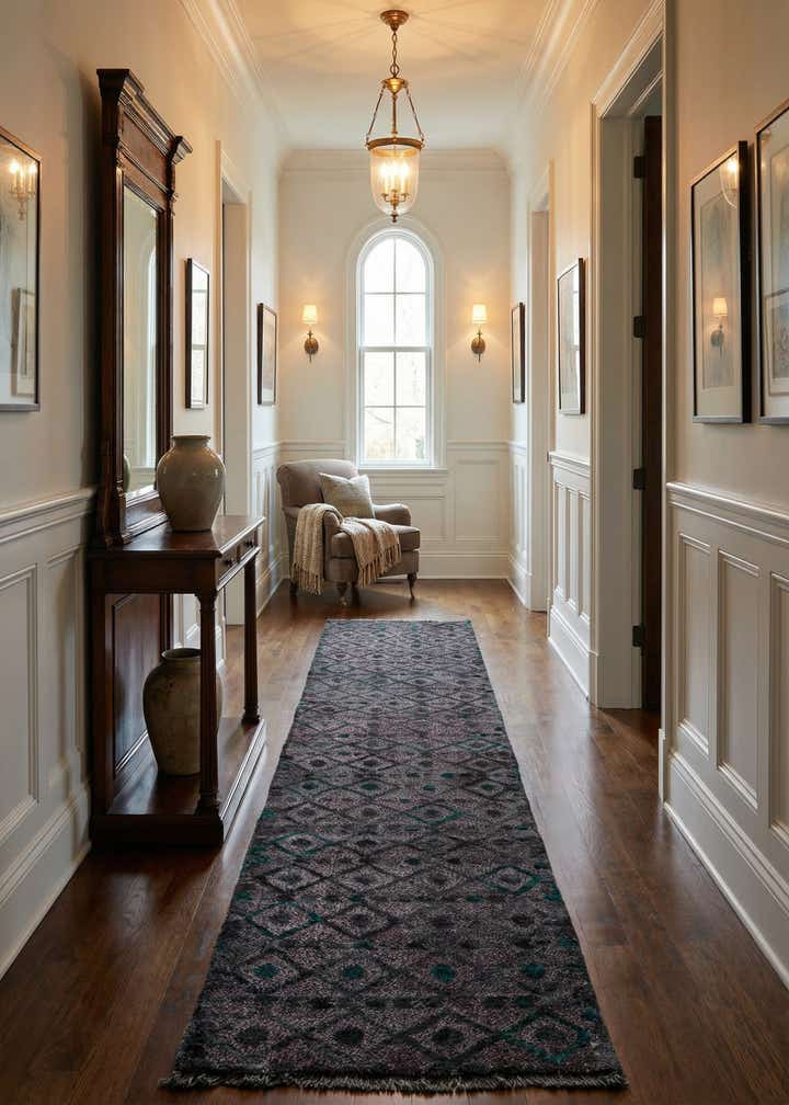 2' 7 x 12' 2 Hand Knotted Darya Wool Runner Rug