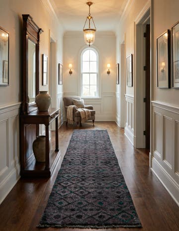 2' 7 x 12' 2 Hand Knotted Darya Wool Runner Rug