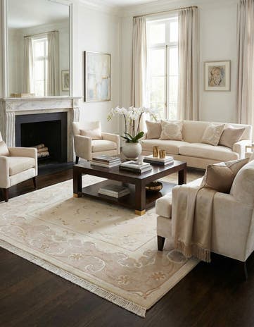 5' 8 x 8' Hand Knotted Darya Rug