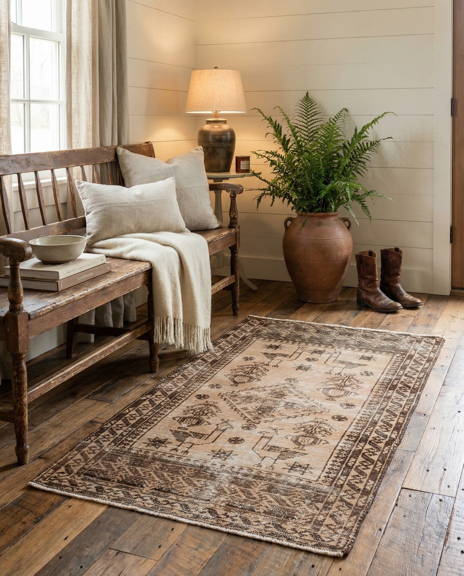 75cm x 130cm Hand Knotted Ultra Vintage Persian Wool Rug