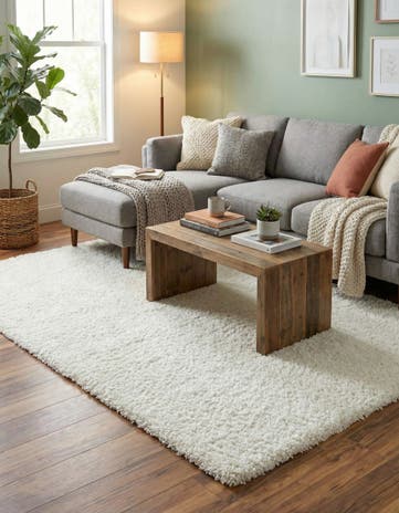 7' x 10' Solid Shag Rug