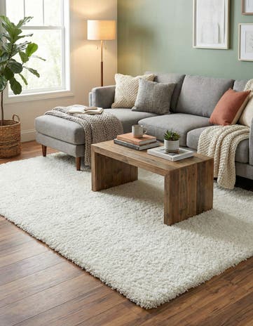 7' x 10' Solid Shag Rug