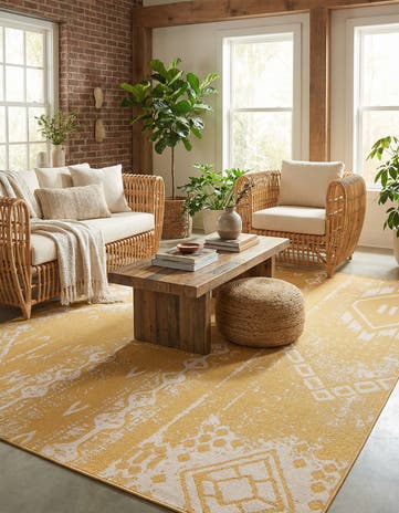 10' x 13' Easy-Clean Bohemian Indoor / Outdoor Rug