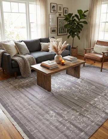 Light Gray New Vintage Rug