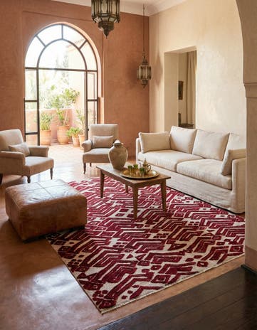 8' 10 x 12' 5 Hand Knotted Moroccan Wool Rug