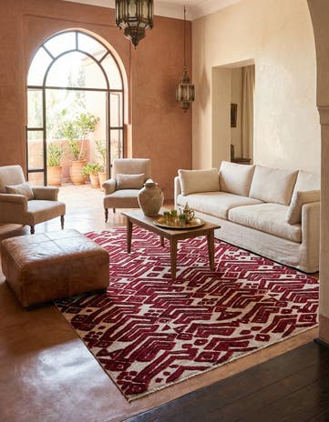 8' 10 x 12' 5 Hand Knotted Moroccan Wool Rug
