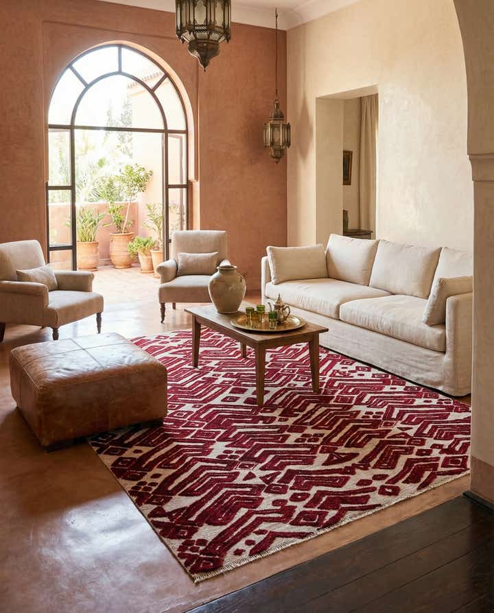 8' 10 x 12' 5 Hand Knotted Moroccan Wool Rug