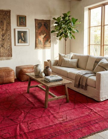 7' 8 x 10' 3 Hand Knotted Moroccan Wool Rug
