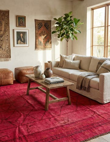7' 8 x 10' 3 Hand Knotted Moroccan Wool Rug
