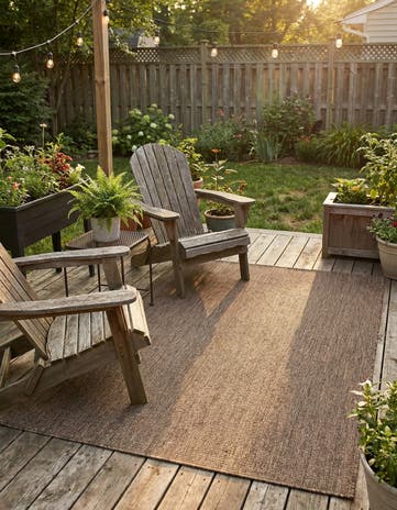 4' x 6' Easy-Clean Solid Indoor / Outdoor Rug