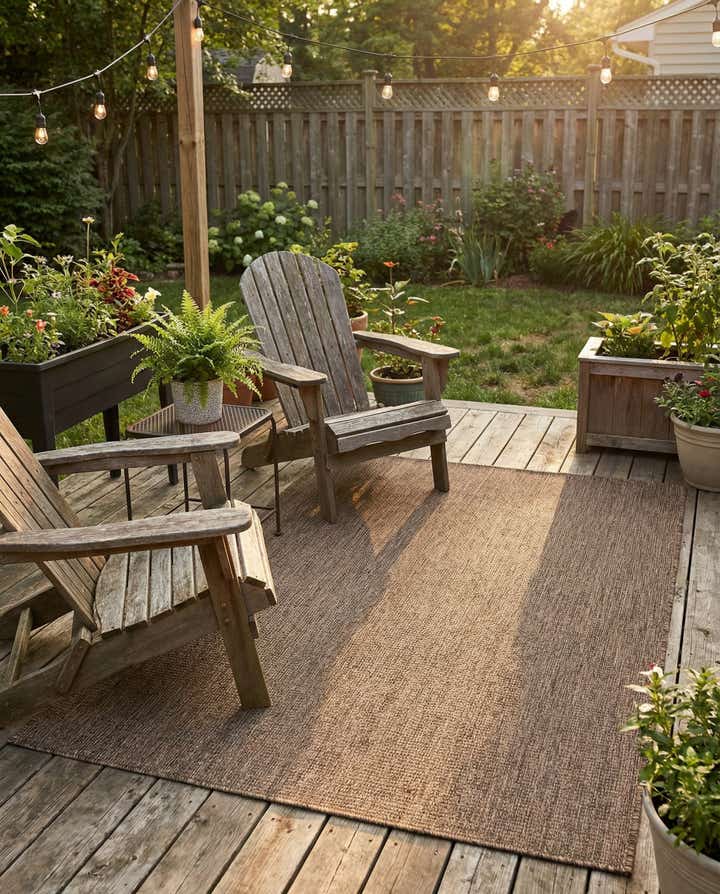 4' x 6' Easy-Clean Solid Indoor / Outdoor Rug