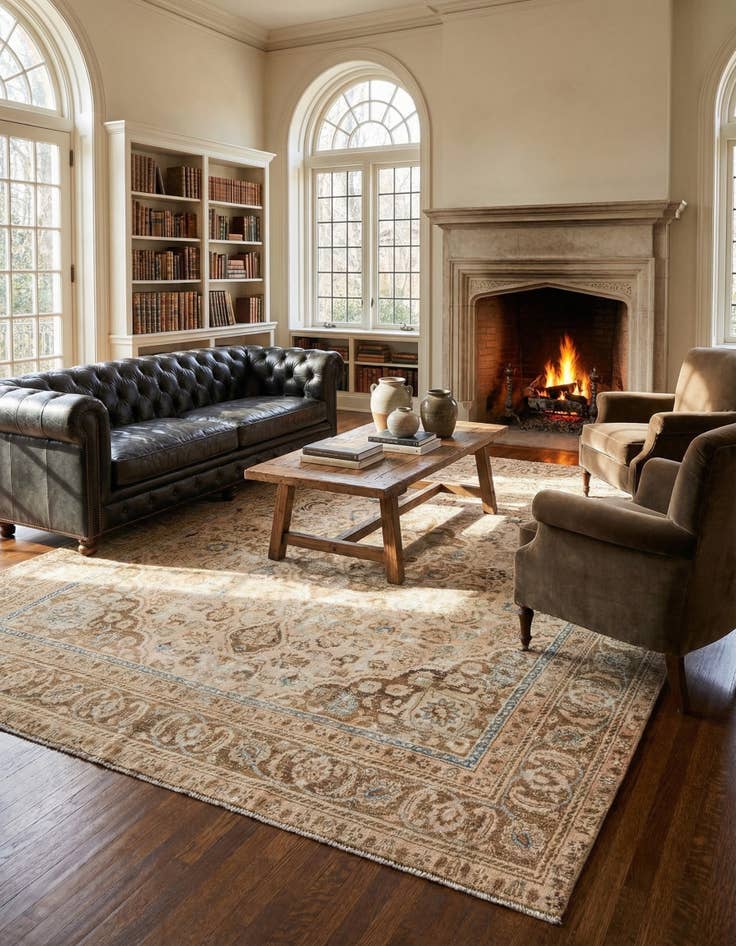 Detail image of 9' 7 x 12' 2 Vintage Wool Rug