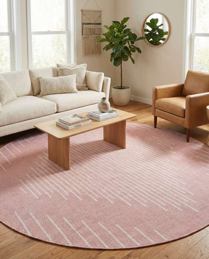 10' 8 x 10' 8 Easy-Clean Modern Indoor / Outdoor Round Rug