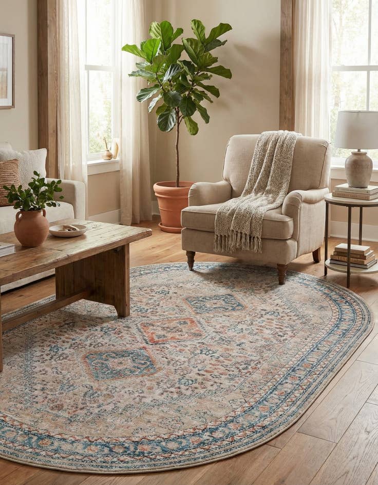 Detail image of 5' 3 x 8' Newport Oval Rug