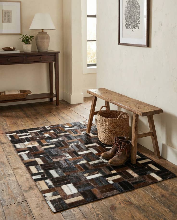 Detail image of 2' x 3' Cowhide Leather Rug
