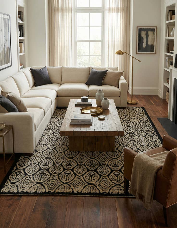 Detail image of 9' 5 x 12' 6  Hand Knotted Darya Wool Rug