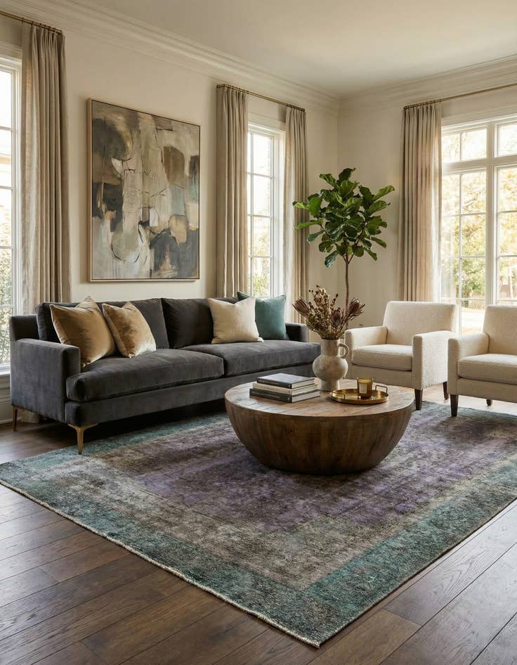 Detail image of 7' 5 x 10' 7  Hand Knotted Ultra Vintage Persian Wool Rug