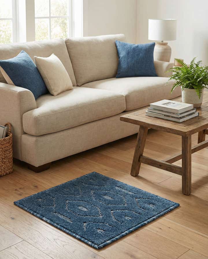 1' 4 x 1' 4 Easy-Clean Trellis Textured Indoor / Outdoor Sample Rug