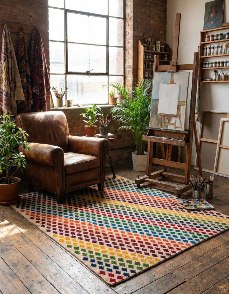 Detail image of 5' 1 x 6' 6  Hand Knotted Balouch Wool Rug