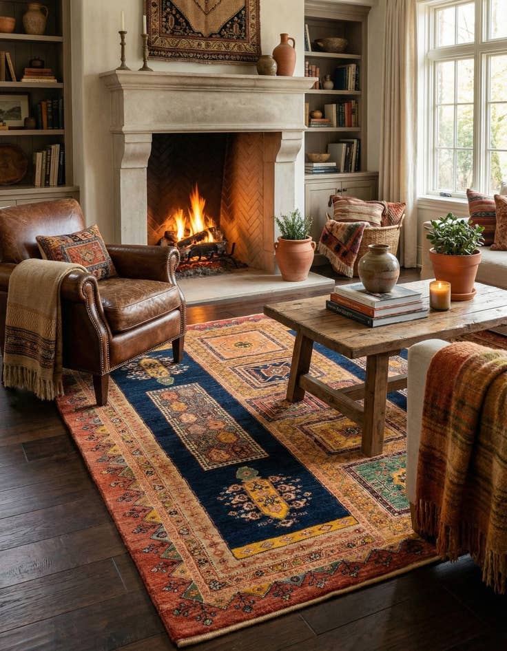 Detail image of  4' 11 x 6' 11 Luribaft Wool Rug