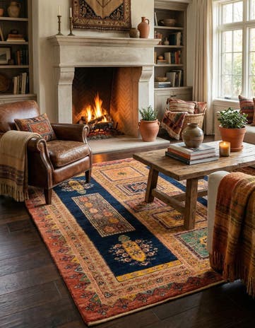 4' 11 x 6' 11 Luribaft Wool Rug