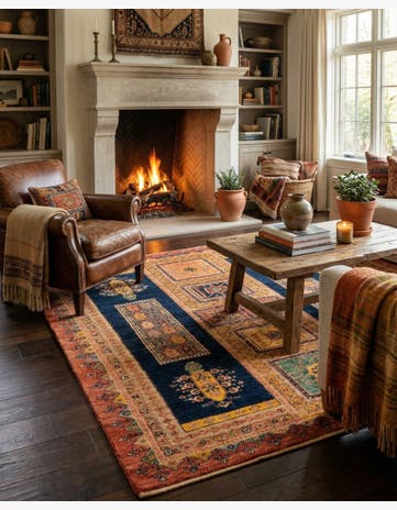 4' 11 x 6' 11 Luribaft Wool Rug