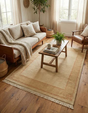 4' x 5' 9 Hand Knotted Nepal Wool Rug
