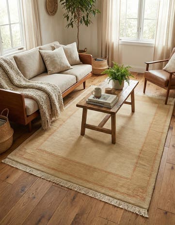 4' x 5' 9 Hand Knotted Nepal Wool Rug