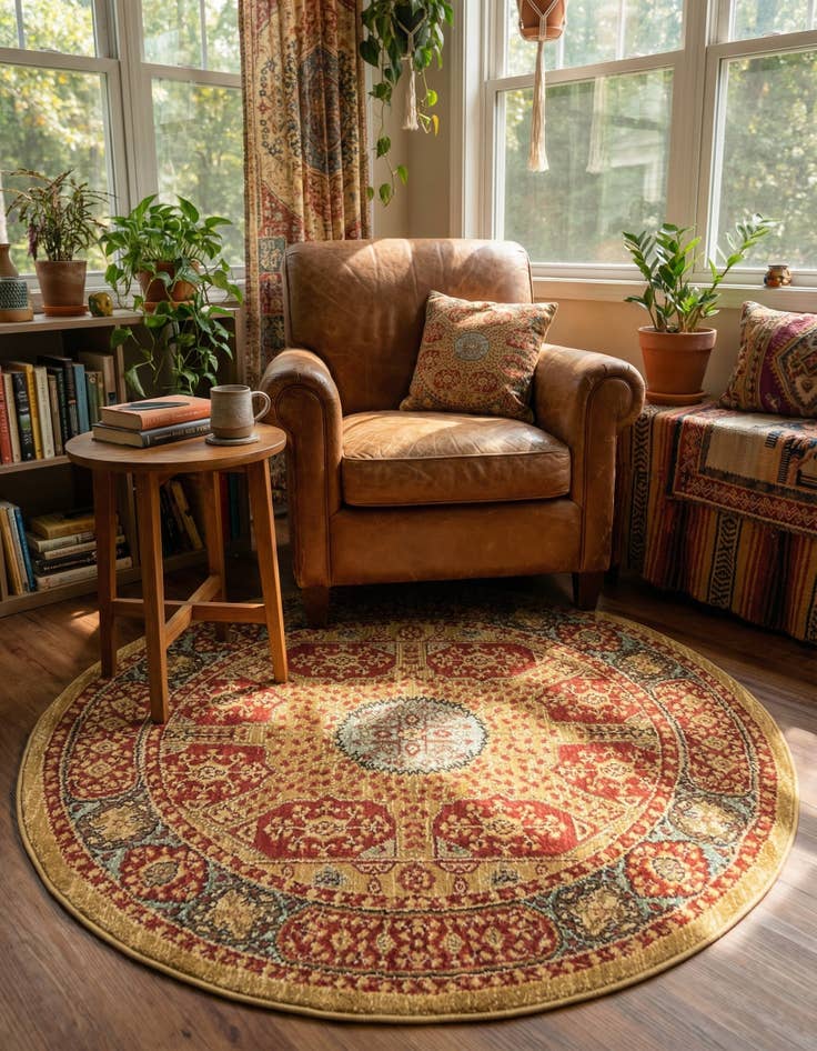 Detail image of 3' 3 x 3' 3 Mamluk Round Rug