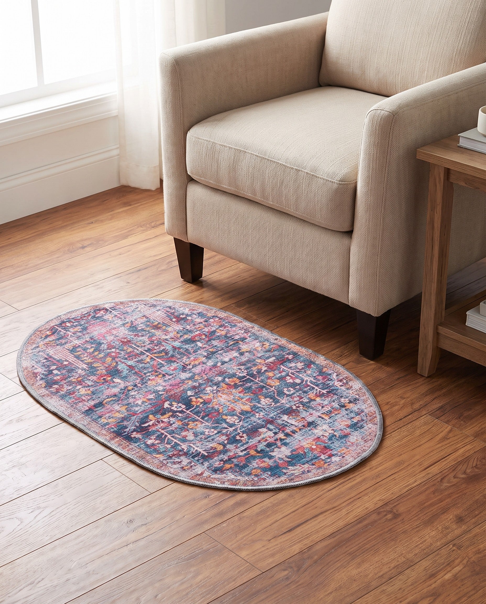 2' x 3' Washable Maahru Oval Rug