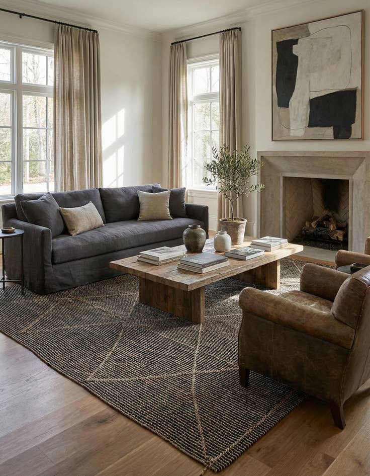 Detail image of  8' x 9' 8  Hand Knotted Darya Wool Rug