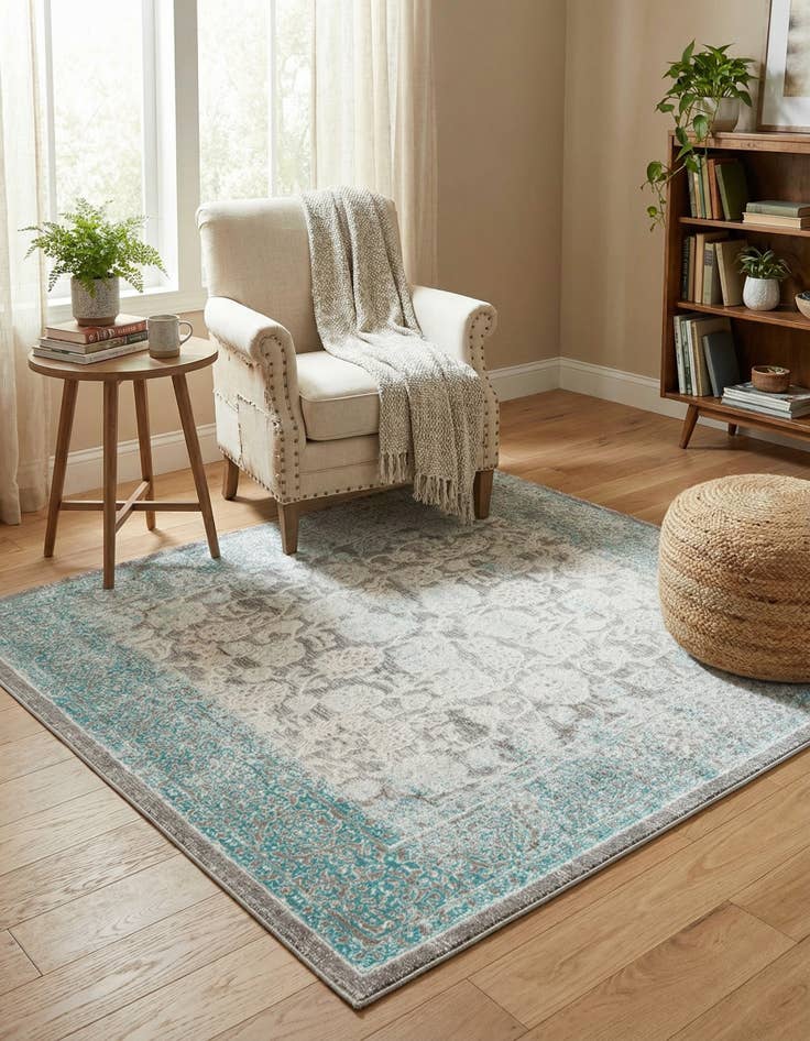 Detail image of  4' x 4' Modern Classical Square Rug