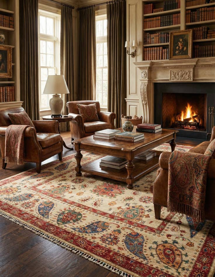 Detail image of 5' 10 x 7' 9  Hand Knotted Ariana Ziegler Rug