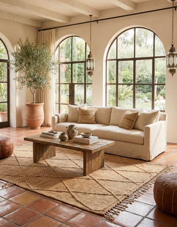 6' 5 x 10' Hand Knotted Moroccan Wool Rug