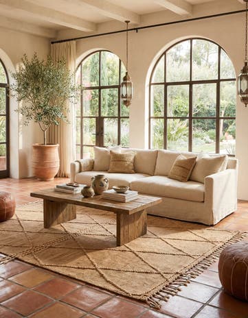 6' 5 x 10' Hand Knotted Moroccan Wool Rug