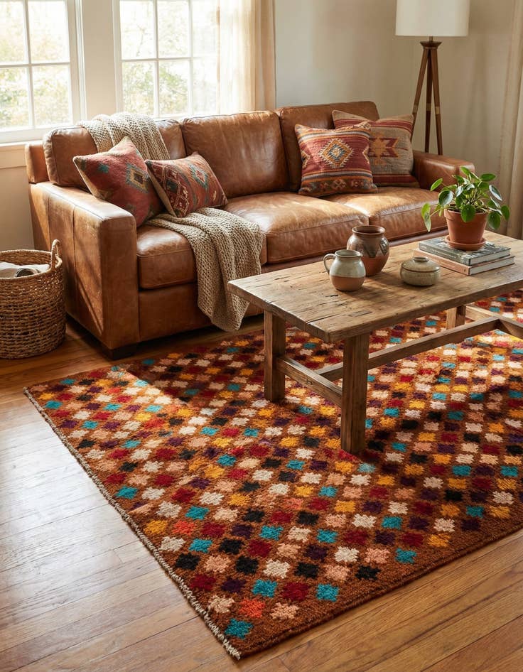 Detail image of  3' 10 x 6'  Hand Knotted Balouch Wool Rug