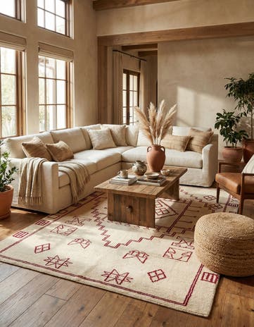 5' 5 x 8' Hand Knotted Darya Wool Rug