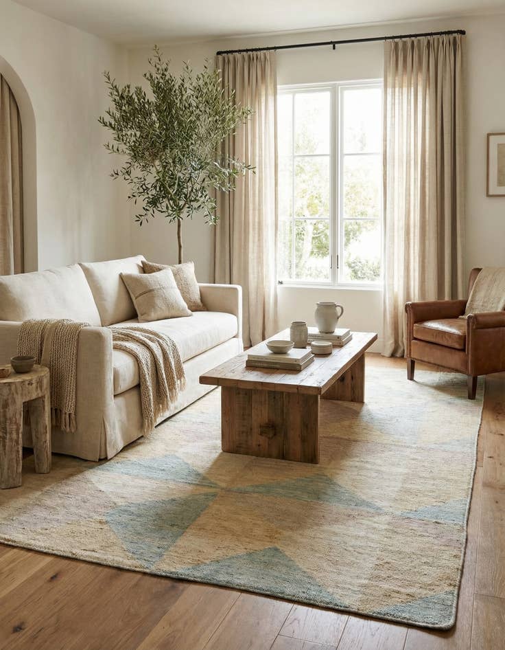 Detail image of 7' 5 x 9' 8  Hand Knotted Moroccan Wool Rug