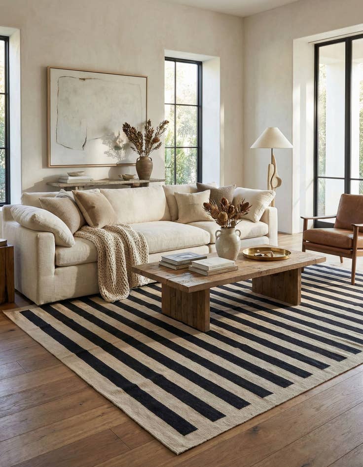 Detail image of 8' 3 x 9' 9  Hand Woven Kilim Modern Wool Rug